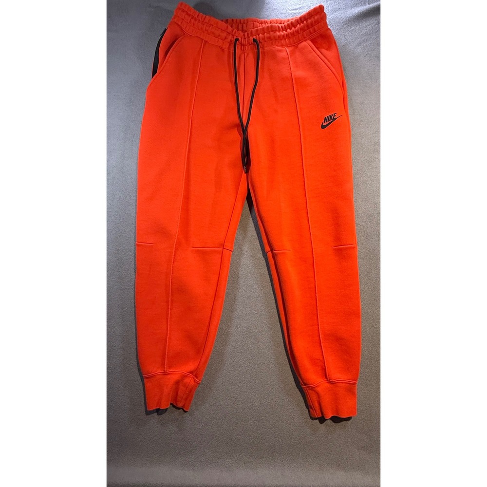 Nike Sportswear Tech Fleece Joggers Orange Tapered Sweatpants Womens Medium